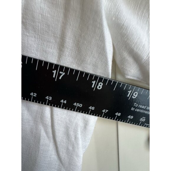 Grace Elements Linen Blouse Womens Medium Pink Silver Rhinestones‎ Tunic New - Picture 9 of 10